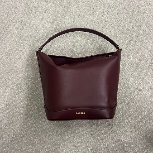 Sandro Maroon Shoulder Bag - Picture 1 of 8